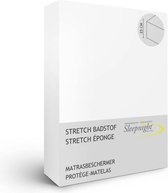 Sleepnight Matrasbeschermer - Stretch badstof - (hoekhoogte 25 cm ) White - B 160 x L 200 cm - Lits-jumeaux Antihuisstofmijt - Geschikt voor Standaard Matras - 517797-B 160 x L 200 cm