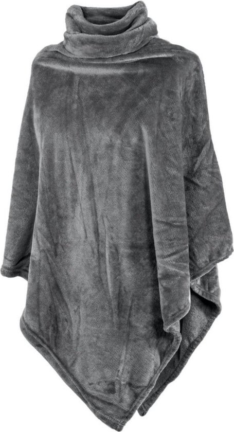 Poncho Antraciet Polyester One size