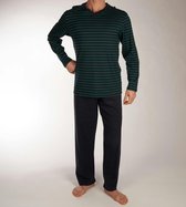 Schiesser Pyjama korte broek - 702 Blue - maat L (L) - Heren Volwassenen - 100% katoen- 179101-702-L