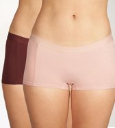 Björn Borg Core Korte short - 2 Pack MP001 Pink/Bordeaux - maat 36 (36) - Dames Volwassenen - Katoen/polyester- 10002366-MP001-36