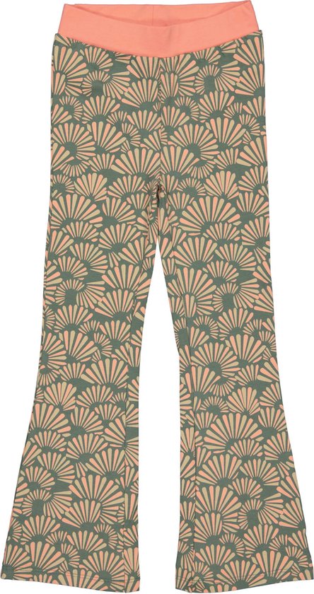 Meisjes flair broek - Bliss - AOP grafisch groen