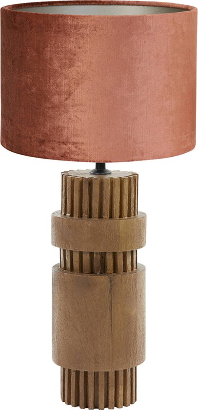 Light and Living tafellamp - rood - hout - SS10249