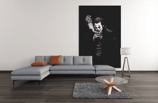 Canvas Schilderij - Smoking - Joker - Wanddecoratie - 60x40x2 cm