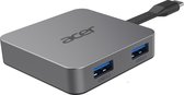 Acer USB Type-C Dongle 4-in-1 - 1xHDMI - 2xUSB3.2 - 1xUSB- C - Zilver