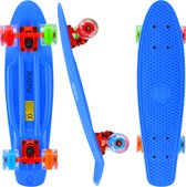 Suotu Skateboard - Skateboard Jongens - Wielen met LED-verlichting - Tot 50 kg - Skateboard Meisjes - Skateboard Volwassenen - Blauw - Cadeau