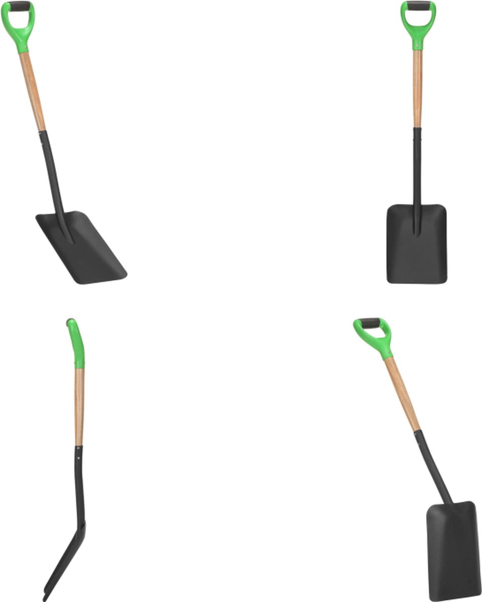 VidaXL Spade D-greep staal en hardhout Tuin Schop Tuin Schoppen Schep Scheppen