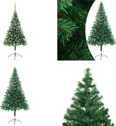 vidaXL Kunstkerstboom met LED's en kerstballen 380 takken 150 cm - Kunstkerstboom - Kunstkerstbomen - Kerstboom - Kerstdecoratie