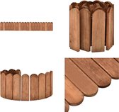 vidaXL Gazonrand 120 cm geïmpregneerd grenenhout bruin - Gazonrand - Gazonranden - Tuinrand - Tuinranden