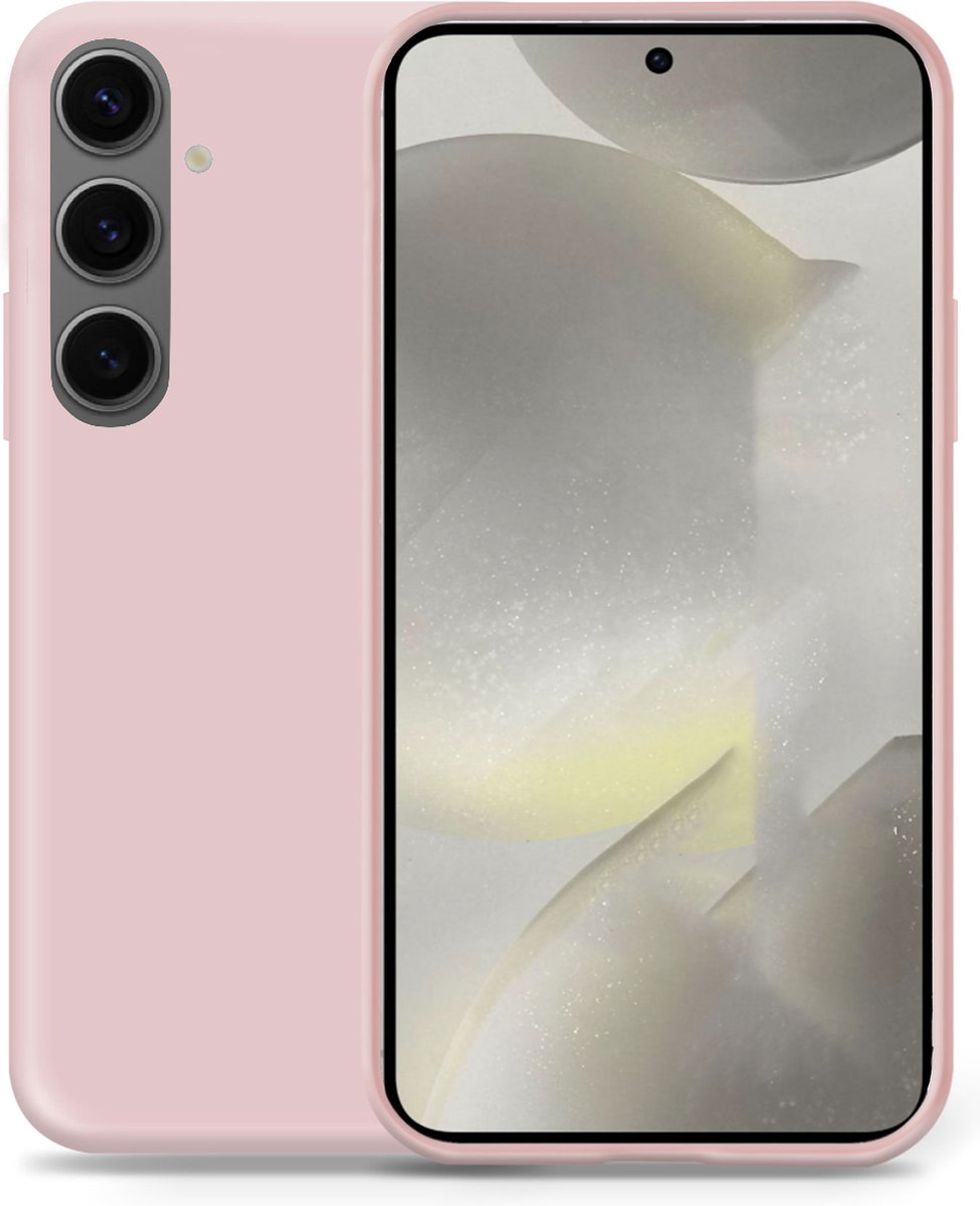Hoesje geschikt voor Samsung Galaxy S24 - Liquid Back Case Cover Rose