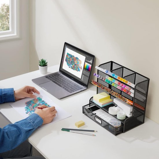 BOTC Letter Tray - Organisateur de bureau - Organisateur de bureau - Métal - Zwart