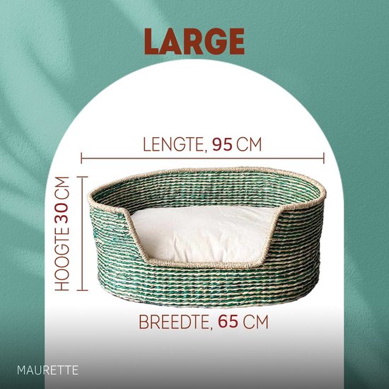 Maurette | Panier Chiens et chat | Jonc de mer tressé | Valence | Grand