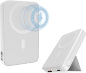 SAMMIT Powerbank 10000 mAh - Led Display - Draadloze Powerbank voor Apple iPhone 12/13/14/15 en Magsafe - Met Houder - 22.5W