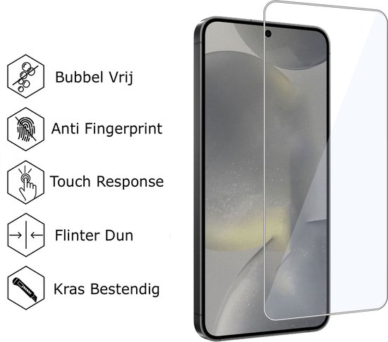 Convient pour Samsung Galaxy S24 - Coque + 2x Protecteur d'écran - Couvercle en Glas trempé - Étui en daim Rose