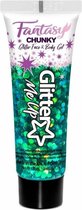 Paintglow Chunky glittergel voor lichaam en gezicht - zeemeermin groen - 12 ml - Glitter schmink