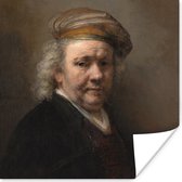 Poster Zelfportret - Schilderij van Rembrandt van Rijn - 30x30 cm