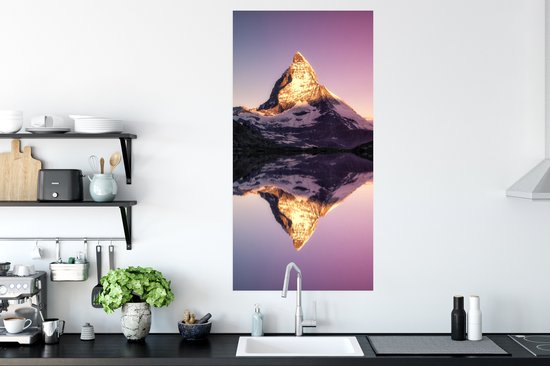 Affiche Matterhorn au lever du soleil du Riffelsee en Suisse - 60x120 cm