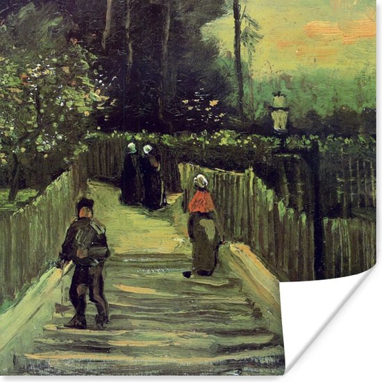 Poster Hellend pad in Montmartre - Vincent van Gogh - 100x100 cm XXL