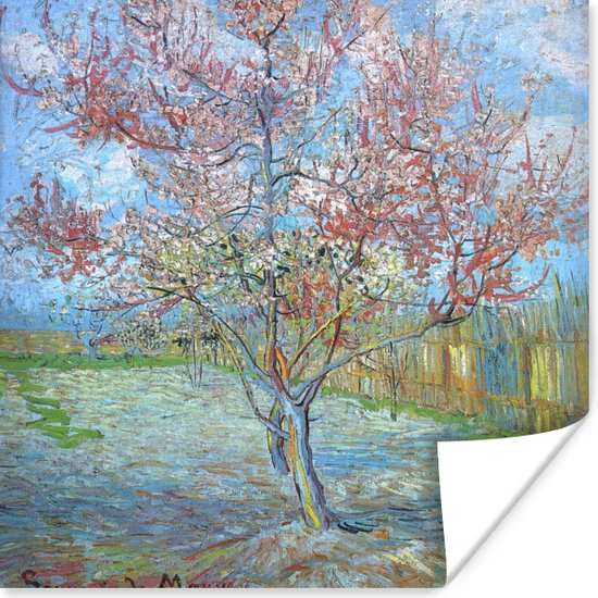 Poster De roze perzikboom - Vincent van Gogh - 75x75 cm