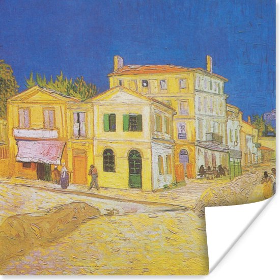 Poster Het gele huis - Vincent van Gogh - 75x75 cm