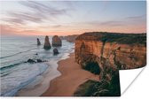 Poster Photo plage avec falaise 150x75 cm - Tirage photo sur Poster (décoration murale salon / chambre) / Mer et plage