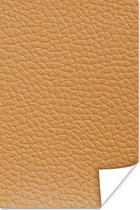 Poster Leer - Structuur - Lederlook - Oranje - 20x30 cm - Kerstversiering - Kerstdecoratie voor binnen - Kerstmis