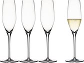 4-delige champagnevloeistofset, kristalglas, 190 ml, Authentis, 4400187