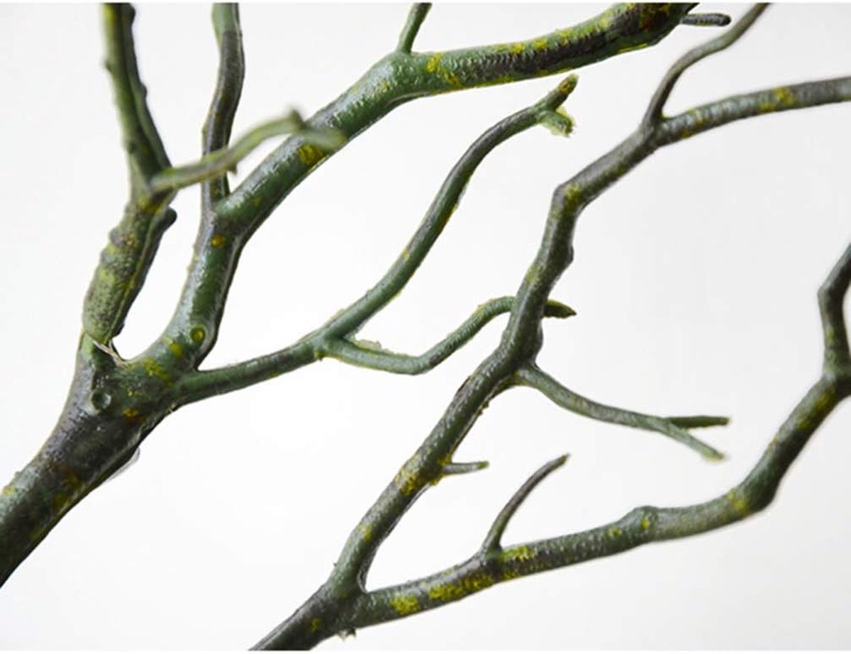 3 stuks kunstmatige takken met blad, 100 cm kunstmatige groene stengels