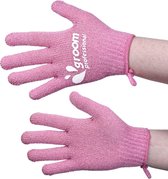 Groom Professional - Grooming Gloves - Extra Reinigende Handschoenen Bij Honden Wassen - Roze - 1 Paar