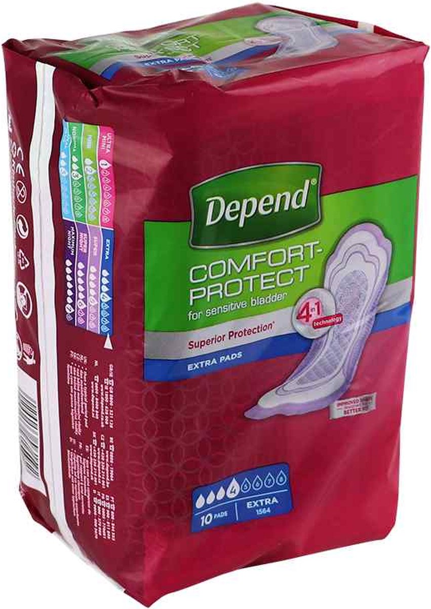 Goedkoopste Voordeelverpakking 2 X Depend Verband Extra, 10st (1564
