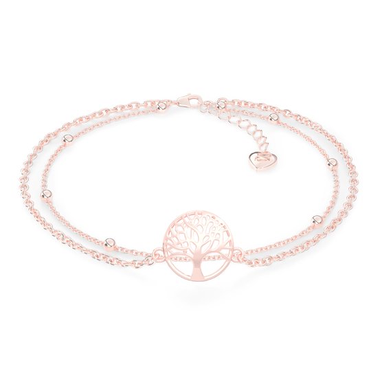 SERASAR Bracelet de cheville [Vie] avec icône d'arbre pour filles, or rose, bijoux pour adolescents haut de gamme