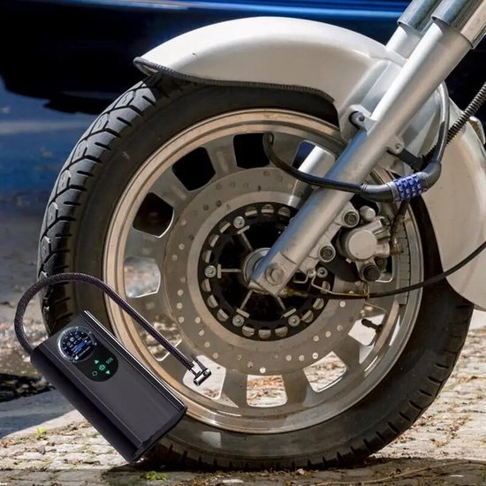 Auto Luchtpomp - Draagbare Elektrische Band Pomp - Luchtpomp Digitale Display - 12V, Auto Luchtpomp - Draagbare Elektrische Band Pomp - Luchtpomp Digitale Display - Autoband Inflator - Luchtcompressor - Motorfietsen - Fietsen — afbeelding 3