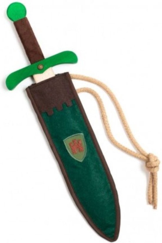 Foto: Kalid medieval toys zwaard camelot 50 cm met schede groen carnaval ridders