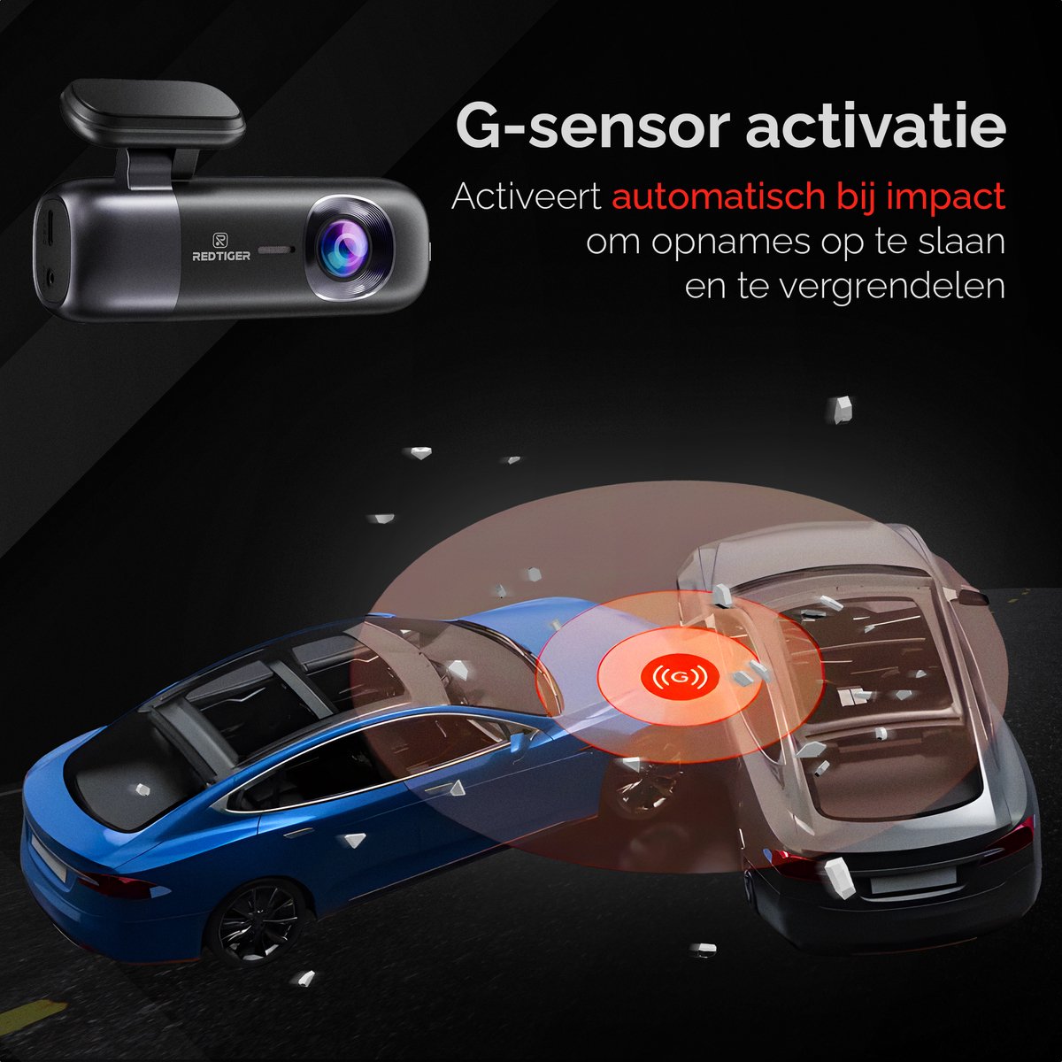 RedTiger F9 Dual Dashcam voor auto - Ultra 4K & 1080P - Met 32GB SD Kaart thumbnail 4