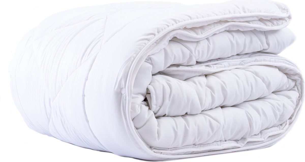 Dekbeddenwereld Soft Touch 4 Seasons dekbed met anti-allergische vulling - Verstelbare warmte - Dubbellaags ontwerp - Ademend en lichtgewicht comfortdekbed - Dubbel XL - Hoogwaardig dekbed voor slaapcomfort - Wit - 240 cm x 200 cm
