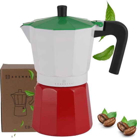 Koffiezetapparaat, koffiemachine 300ml, voor 6 kopjes, ideaal voor het branden van espresso, inductie en gas, kleur