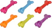 Flamingo Hondenspeelgoed Rubber Been - Roze/Blauw/Rood/Oranje/Geel/Paars - 22 x 6.5 x 4.5 cm