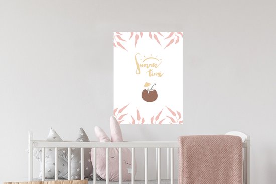 Stickers muraux - Film autocollant - Été - Citation - Cocktail - 30x40 cm - Film adhésif - Stickers muraux Chambre d'enfant - Papier peint autocollant