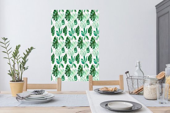 Stickers muraux - Vintage - Feuilles - Points - 60x90 cm - Feuille adhésive