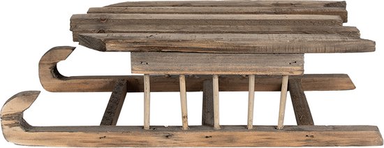 Clayre & Eef Decoratie Slee 35x15x10 cm Bruin Hout