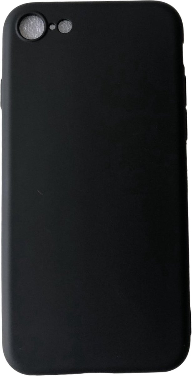 Siliconen back cover case - Geschikt voor iPhone 7/8/ iPhone SE (2020 / 2022) - TPU hoesje - Zwart