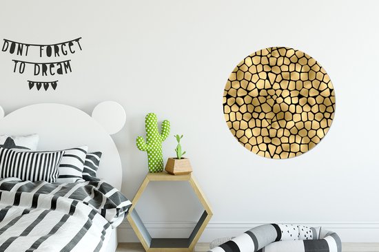 WallCircle - Cercle mural ⌀ 60 - Motifs - Formes - Or - Tableaux ronds salon - Plaque murale ronde - Décoration murale murale cercle - Décoration chambre intérieure - Décoration murale murale cercle mural - Accessoires de maison