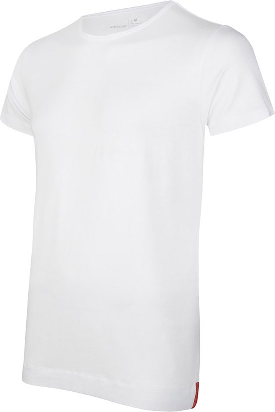 Undiemeister - T-shirt - T-shirt heren - Slim fit - Korte mouwen - Gemaakt van Mellowood - Ronde hals - Chalk White (wit) - Anti-transpirant - S