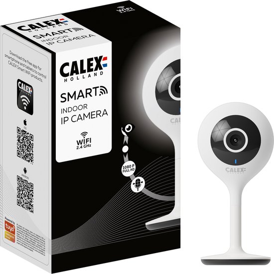 Calex Slimme Bewakingscamera voor Binnen - 2-Weg Audio - 1080p - Wit