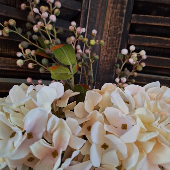 countryfield-fleur artificielle-hortensia-blanc-crème