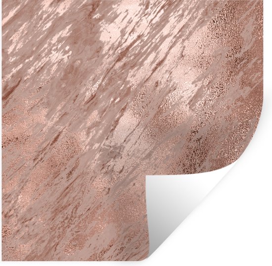Stickers Stickers muraux - Marbre - Rosé - Or - 50x50 cm - Feuille adhésive