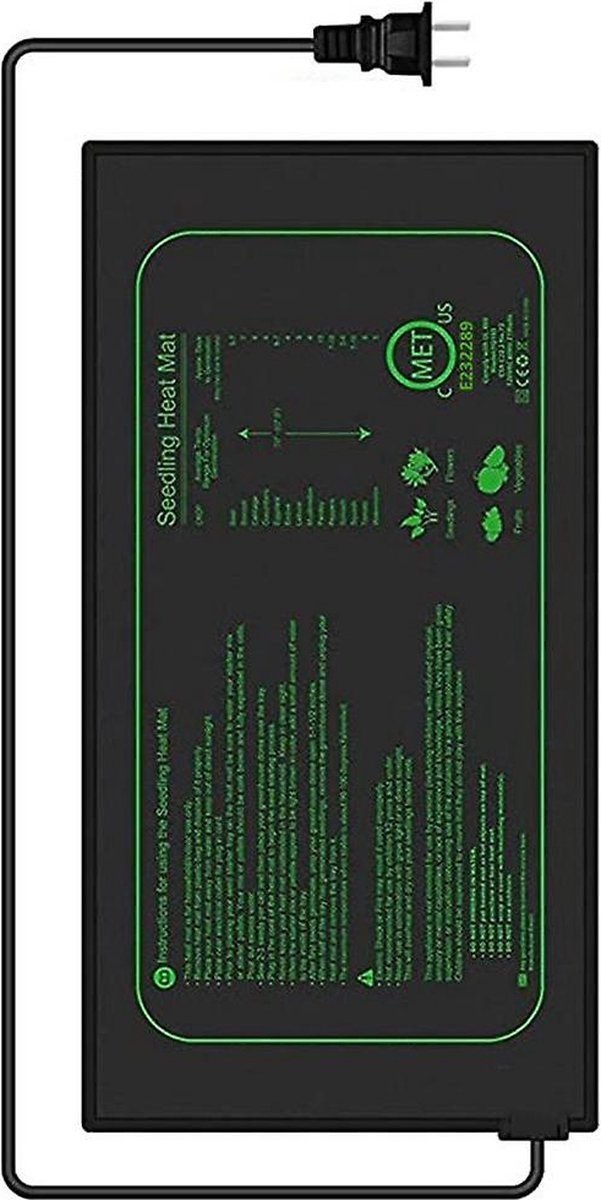 Waterdichte Verwarmingsmat 20 W, 26 × 54,5 cm, Warmtemat voor