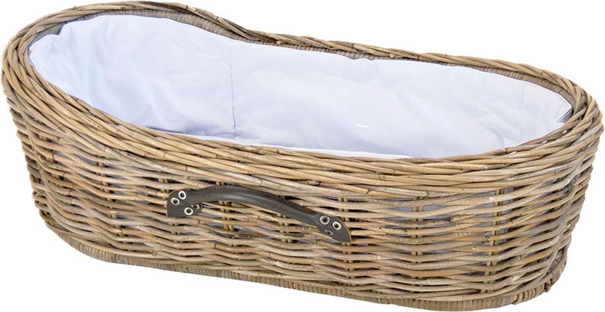 Babywieg Sumatra met bekleding Grey Rotan