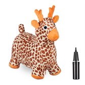 Relaxdays skippy dier giraf - met hoes - bpa-vrij - tot 50 kg - skippy beest - kinderen