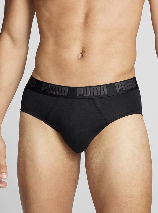 Puma Heren slips 2-pak- Everyday Brief - XL - Zwart.