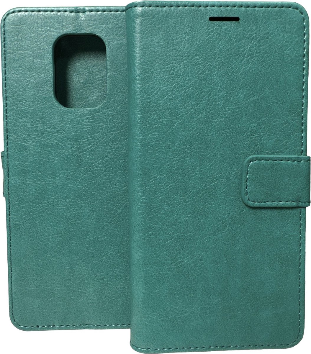 Portemonnee Book Case Hoesje Geschikt voor: Xiaomi Redmi Note 10 Lite - Mintgroen